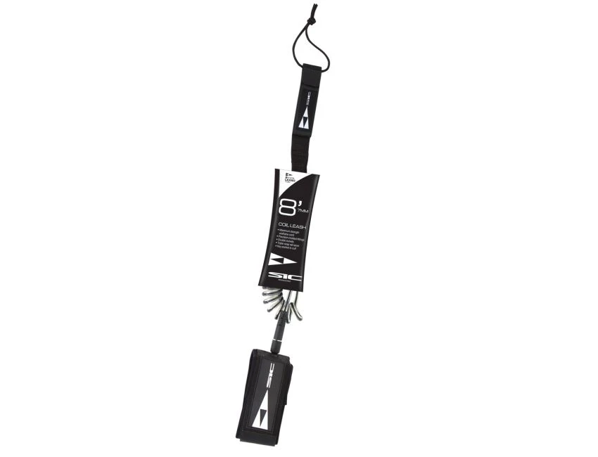 Leash SUP - 8' Coil Black
