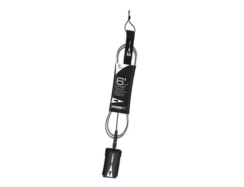 Leash - Surf Black 6'